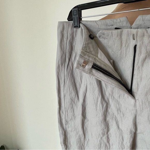 Even If EI Nora Chino Wool Cotton Blend High Rise Gray Trouser Pants NWT 42/6 - Picture 5 of 9